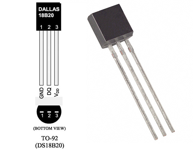 Configuración de pines Sensor DS18b20